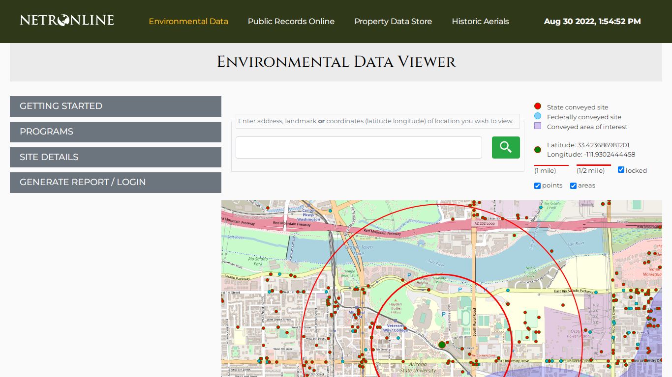 Environmental Records Database Viewer and Report Generator